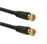 SATELLITE TV COAXIAL CABLE RG6U WEATHER PROOF GOLD PLATED CONNECTOR  15FT